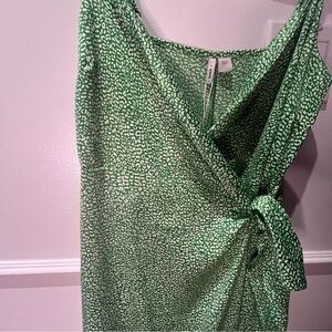 Side knot asymmetrical sleeveless maxi dress